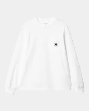 Women's Pocket Long Sleeve T-Shirt | White