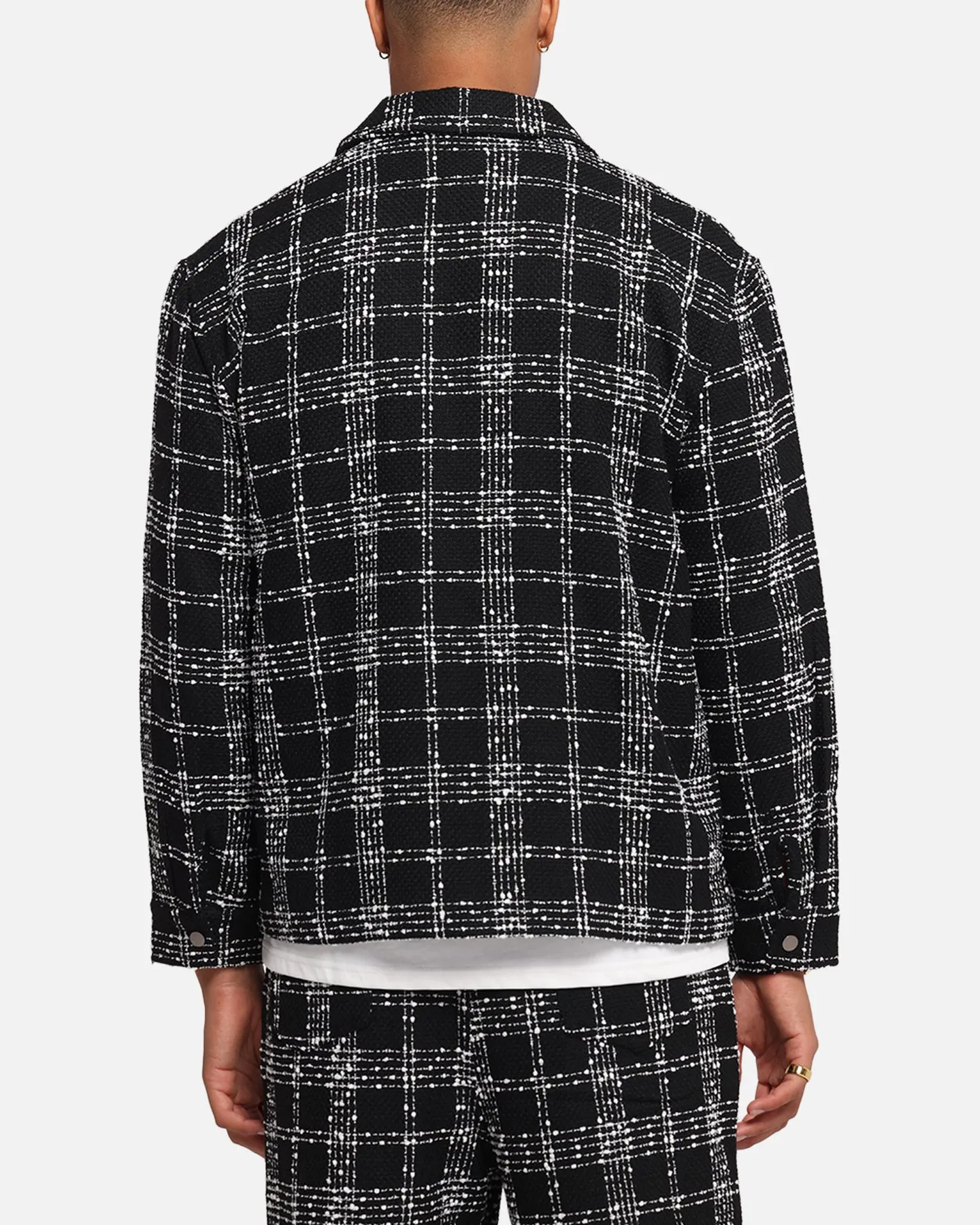 XXIII Boucle Tweed Zip Jacket Black/White