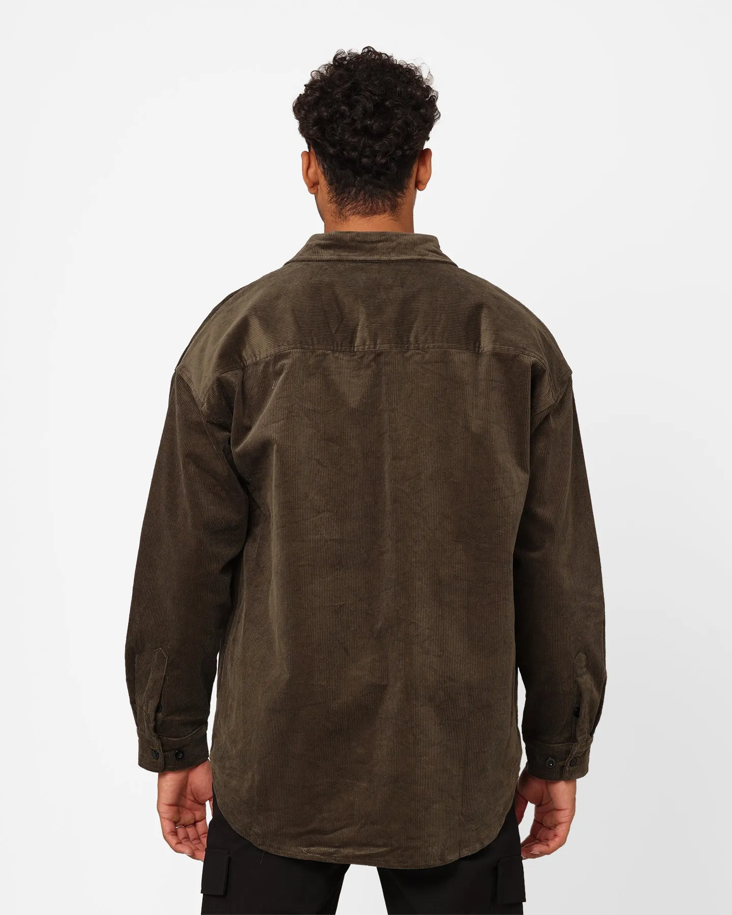 XXIII Emilio Corduroy Button Up Shirt Khaki